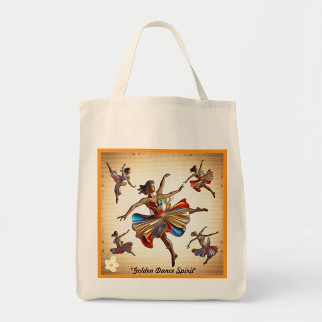 Bolsa Tote "Ritmos de Dança Inspiracional" (Frente)