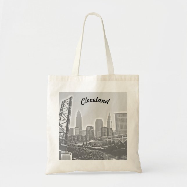 Bolsa Tote Riverview Cleveland B&W Tote Bag (Frente)