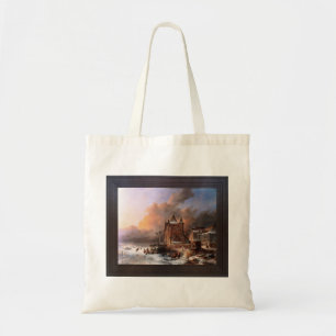 Bolsa Tote Rivière Gelée Avec Patineurs por Andreas Schelfhou