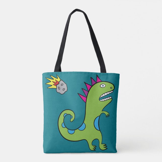 Bolsa Tote Roary o T-Rex - toda sobre - imprima a turquesa do (Verso)