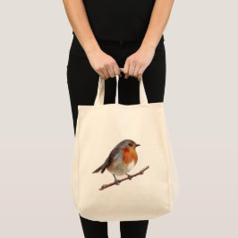 Bolsa Tote Robin Bird (Erithacus rubecula) Tote Bag