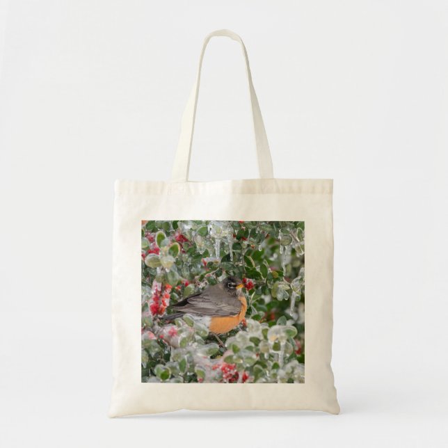 Bolsa Tote Robin no Natal (Frente)