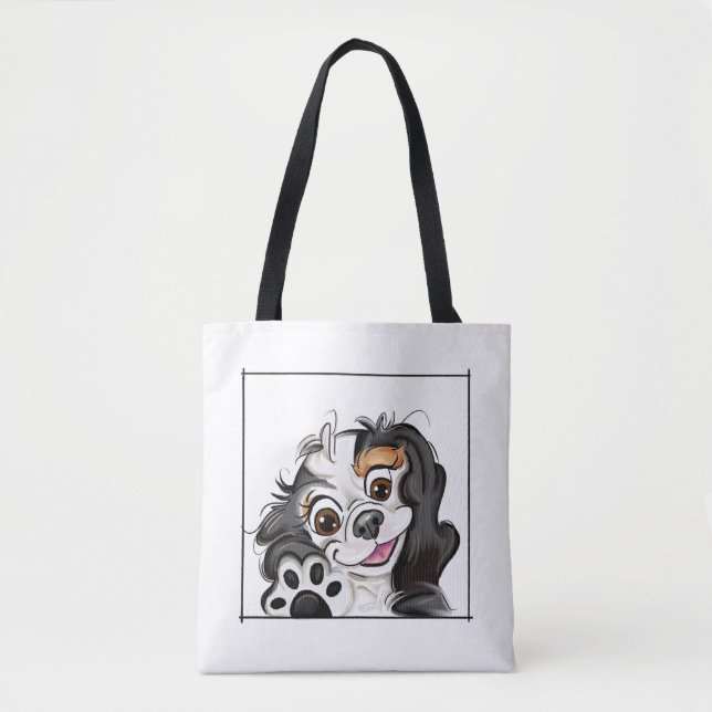Bolsa Tote Robin tote| Cães giros (Frente)