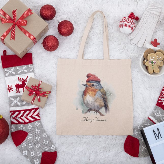 Bolsa Tote Robin Winter Delight, personalizado (Criador carregado)