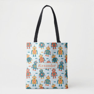 Bolsa Tote Robô Bonito com Impressão Personalizável