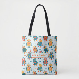 Bolsa Tote Robô Bonito com Impressão Personalizável