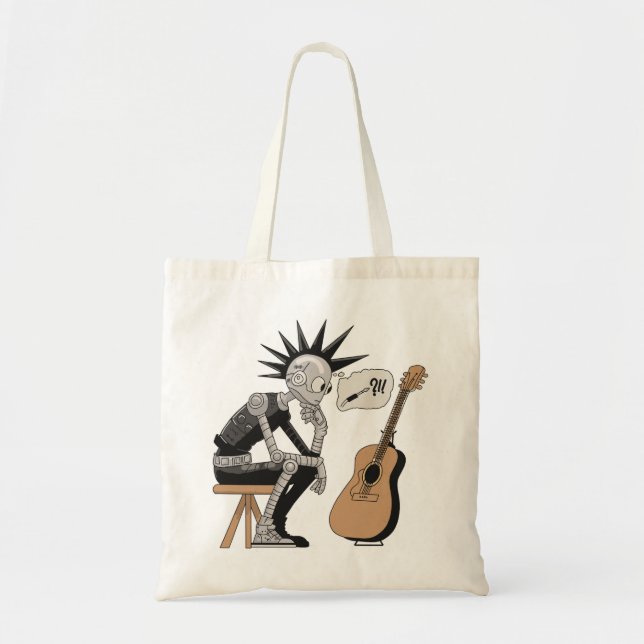 Bolsa Tote Robô de Música Confuso (Frente)