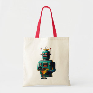 Bolsa Tote Robô Futurista Retrô ROBIA 12J2 Mixologista