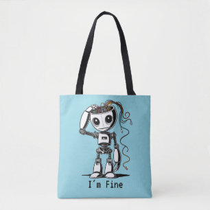 Bolsa Tote Robô quebrado - Estou bem