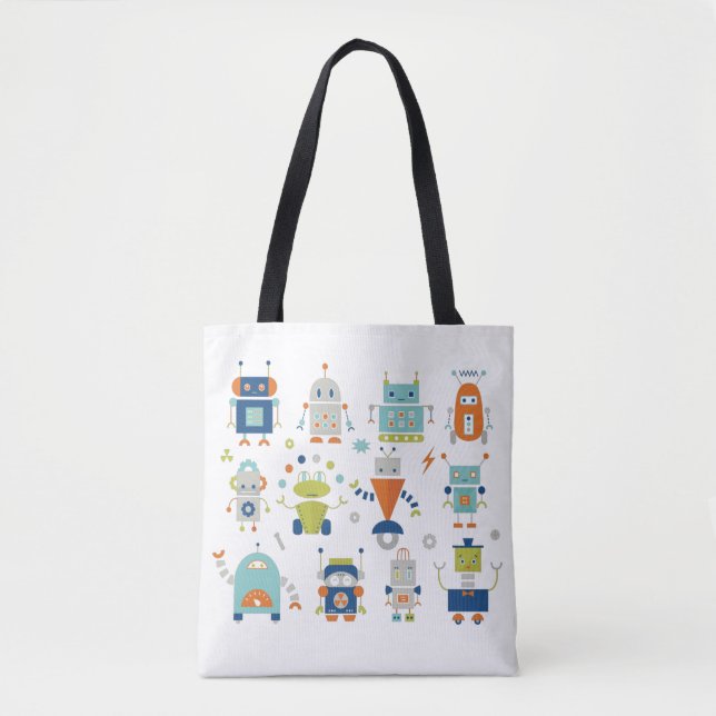 Bolsa Tote Robôs (Frente)