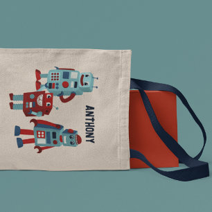 Bolsa Tote Robôs Retro-Personalizados Sci-Fi