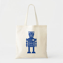 Bolsa Tote Robot 270620/06 - Marinho Blue and White Tote Bag