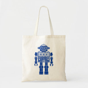 Bolsa Tote Robot 270620/08 - Marinho azul e branco