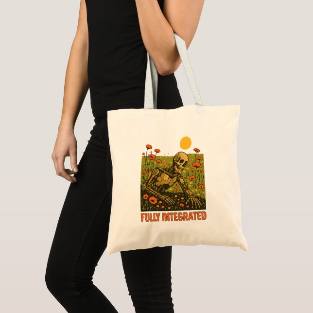 Bolsa Tote Robot Nature Flores Campo de Flor (Frente (produto))