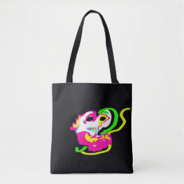 Bolsa Tote rocha de cavalo-marinho neon
