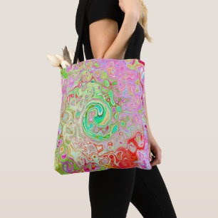 Bolsa Tote Rocha de líquido verde e rosa para pavimentos ret