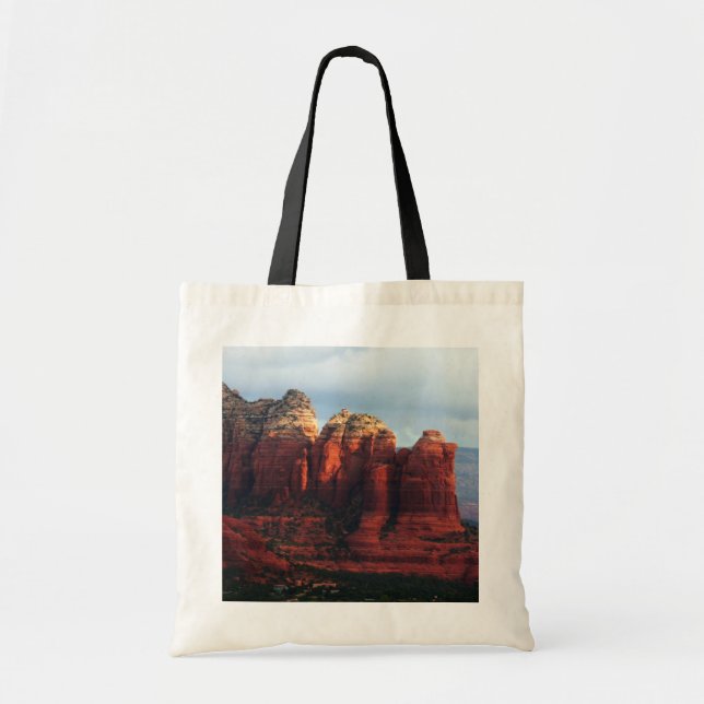 Bolsa Tote Rocha Pote de café nublado em Sedona Arizona (Frente)