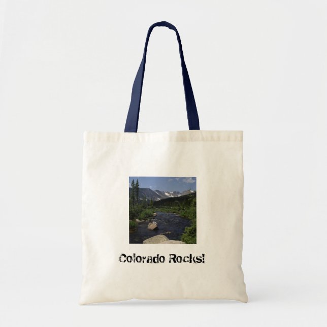Bolsa Tote Rochas do lago longo - Colorado! (Frente)