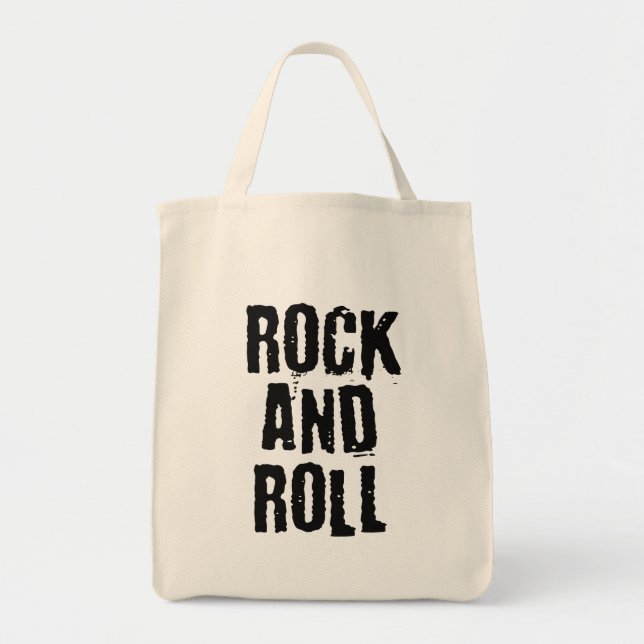 Bolsa Tote rock and roll bold logo design (Frente)
