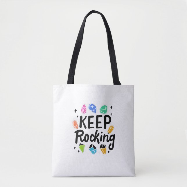 Bolsa Tote Rock Collector - Keep Rocking (Frente)
