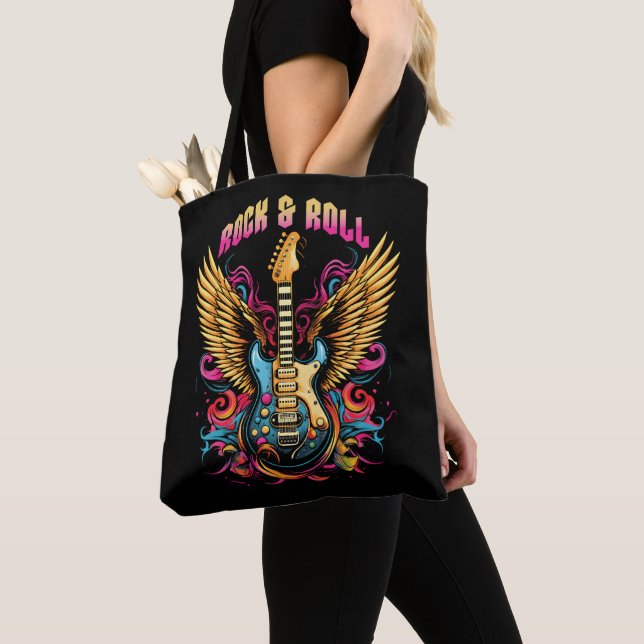 Bolsa Tote Rock n Roll Asas de Violão (Close Up)