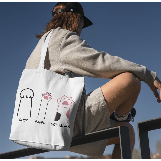 Bolsa Tote Rock, Papel, Tesoura (Criador carregado)