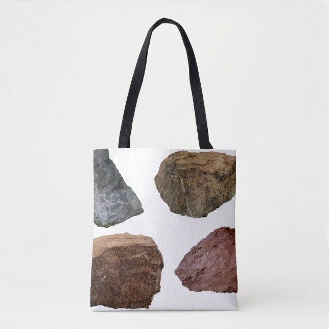 Bolsa Tote Rocks granite limestone stones (Frente)