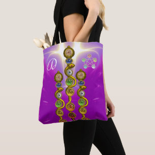 Bolsa Tote ROD ASCLEPIUS 7 CHAKRAS,YOGA ESPIRITUAL ENERGIA ro