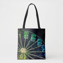 Bolsa Tote Roda-férris verde e azul