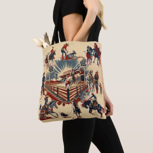 Bolsa Tote Rodeo Ocidental Arena Cowboy Cowgirl Eventos Rodeo