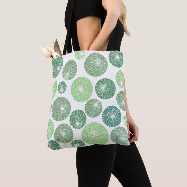 Bolsa Tote Rodinhas verdes dos anos 50 (Close Up)