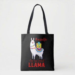Bolsa Tote Rodolfo O Nosed Vermelho Llama