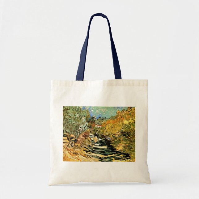 Bolsa Tote Rodovia em Rua Remy com Figura de Vincent van Gogh (Frente)