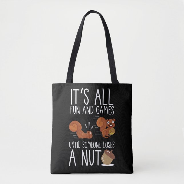 Bolsa Tote Roedores Engraçados de Animais Engraçados, Esquilo (Frente)