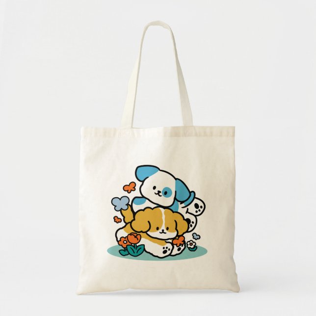 Bolsa Tote Rolando Para Maio Como Pups Felizes - Cachorro Pri (Frente)