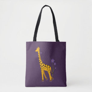 Bolsa Tote Roller Giraffe Roxo