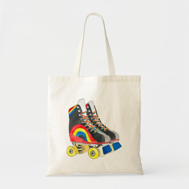 Bolsa Tote Rollerskates retro 80 (Frente)
