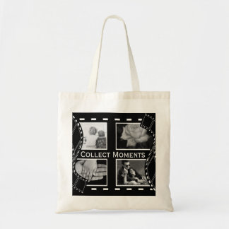 Bolsa Tote Rolo de Filme Preto e Branco Foto Personalizada