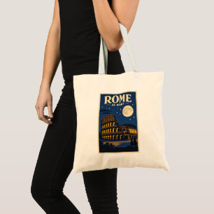 Bolsa Tote Roma à Noite Viagens ao Coliseu Vinta