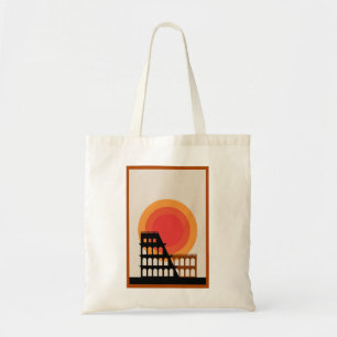 Bolsa Tote Roma, Itália Colosseum Postcard Unidited Vintage