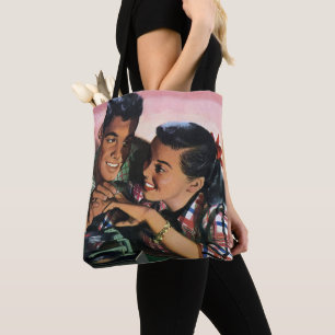 Bolsa Tote Romance Antigo, Namorados do Ensino Médio Apaixona