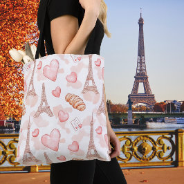 Bolsa Tote Romance Parisiense no Dia dos Namorados