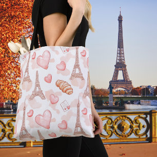 Bolsa Tote Romance Parisiense no Dia dos Namorados