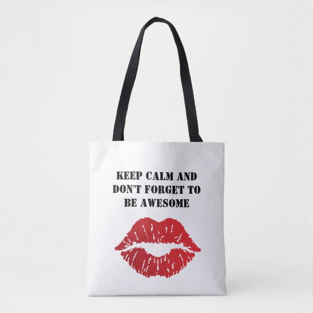 Bolsa Tote Romantic chic luxe red lips (Frente)