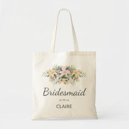 Bolsa Tote Romantic floral bouquet wedding bridesmaid