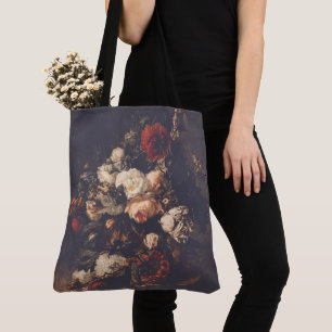 Bolsa Tote Romântica Dark Vintage Casamento Floral Moody Autu