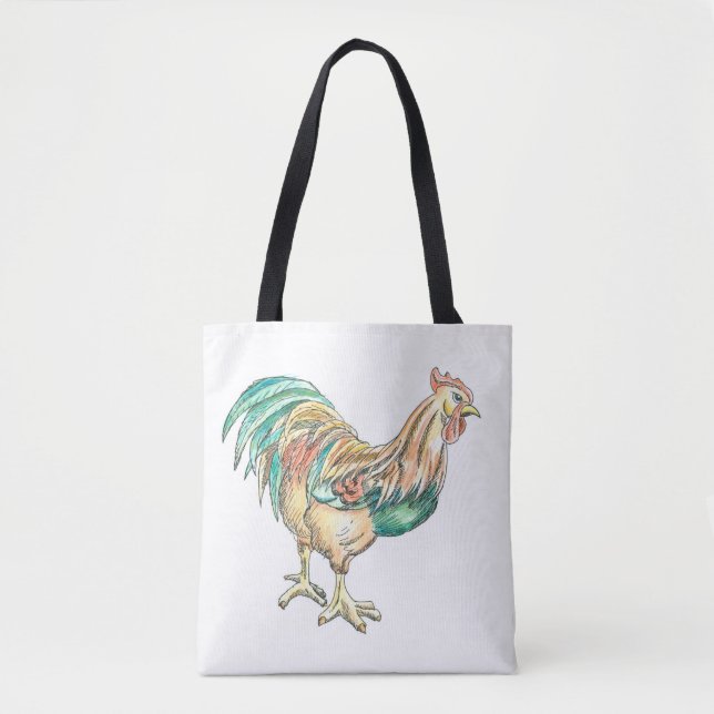 Bolsa Tote Rooster Art (Frente)
