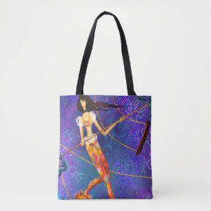 Bolsa Tote Rope Acrobat - Circo - Magic Girl - Pintura 