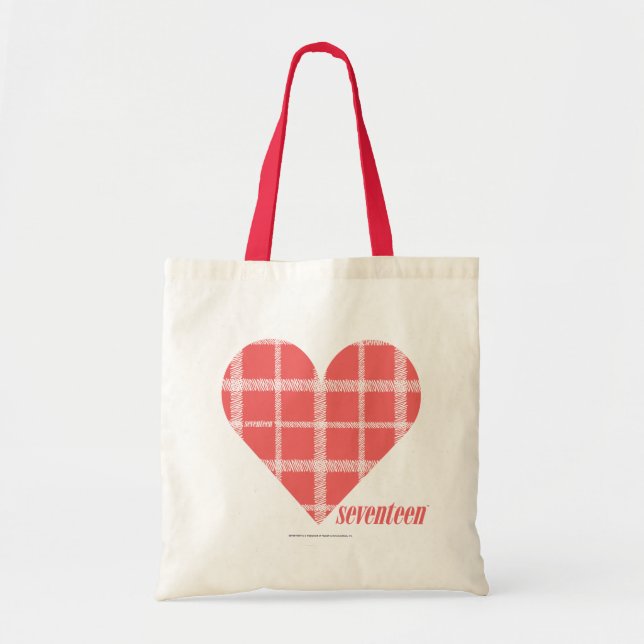 Bolsa Tote Rosa 4 da xadrez (Frente)