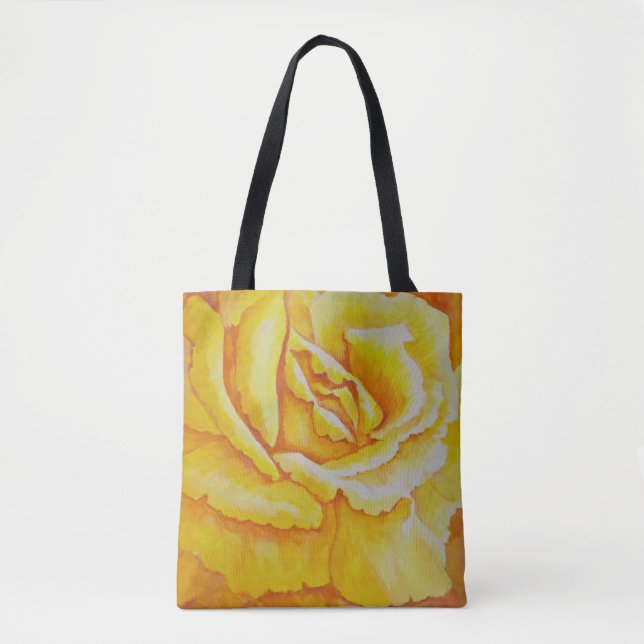 Bolsa Tote Rosa amarelo (Frente)